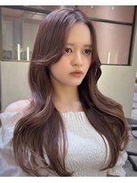 アール 横浜(R)&nbsp;MAKI【ミルキーベージュ/小顔顔まわりカット/ベージュカラー】