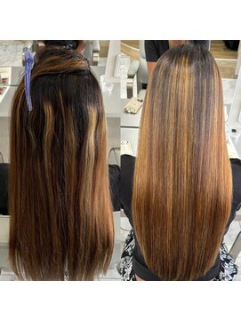 キング 梅田(K!ng) 縮毛矯正髪質改善ハイライトレイヤーカット梅田美容室エクステ