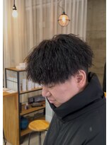 メンズギフト(men's GIFT)&nbsp;刈り上げツーブロックツイストスパイラルパーマメンズマッシュ