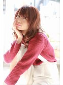 【ほわほわミディアム】×ピンクグレージュ