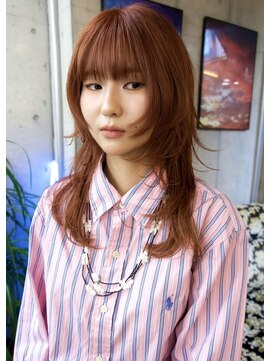 イェン(Yen.) オレンジカラーハッシュカットレイヤー