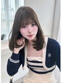 【RINA】グレージュカラー×似合わせカットミディアムレイヤー