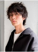 スパイキーショートブルーブラックフェザーパーマサーフカール☆