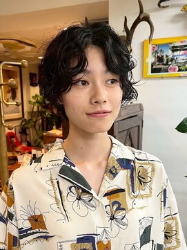 リブロ 三軒茶屋(LIBRO) ミディアムウルフボブショートボブグレージュハンサムショート