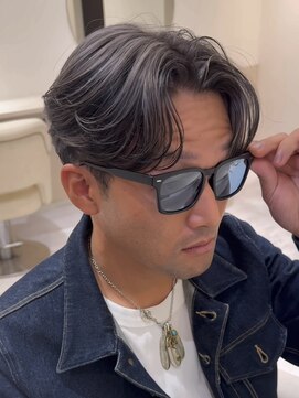 バース 梅田中崎町店(BIRTH) 50代40代白髪ぼかしシルバーメッシュバレイヤージュ