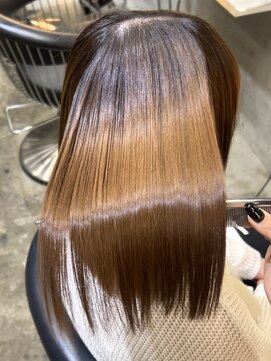 ロンド 表参道店(Lond) くびれヘア/アプリコットオレンジ/ボブ/髪質改善/縮毛矯正