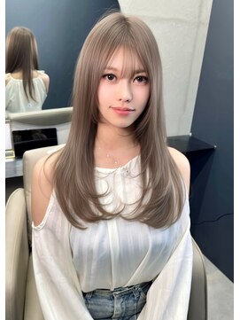 髪質改善　美髪ストレート　艶髪　前髪　韓国レイヤー　縮毛矯正