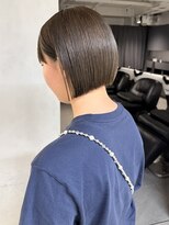 フォト 新宿(foto)&nbsp;小顔黒髪オリーブグレーココアベージュボブ髪質改善ブリーチ新宿