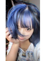 ノラ シンディ(NORA CYNDY) ブロックカラー セクションカラー ブルーカラー ポイントカラー