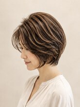 アズールサン 草加西口店(azule-sun)&nbsp;30代40代 大人可愛い＊透明感グレージュショートボブ/草加駅