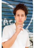 AUSTIN メンズアップバング×束感ショートマッシュ