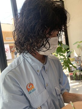 ヘアー アイス ルーチェ(HAIR ICI LUCE) 担当西田　メンズ　ウェーブパーマ　マッシュボブ