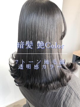 フォンズ(FONS) ブリーチなし透明感カラー/ブルーブラック/ブルージュ暗髪カラー