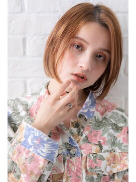 フェイス 赤羽 ネオ(face Akabane neo) 【face akabane NEO 赤羽店】暖色カラー/ブラッドオレンジボブ