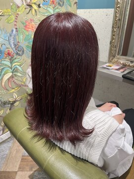 ムーン(moon) #グレージュカラー#シルキーベージュ#斜めバング