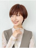 丸みショート/前髪ありショート/
