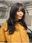 ロングレイヤー　ロングヘア　ウルフカット　