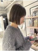 切りっぱなしボブ20代30代パツッとボブ