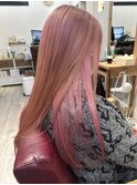 切りっぱなしボブ/美髪/ピンクブラウン[池袋/髪質改善]