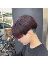 ダズルヘアーエイチ(DAZZLE hair H)&nbsp;レッドハイライトセンターパート