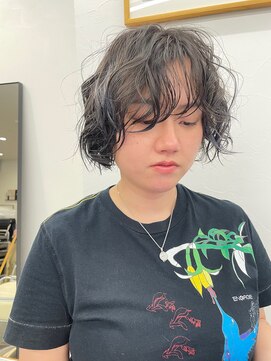 ポール(pole) ショートボブのパーマ風セット