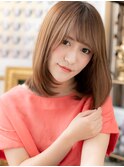 外国人風ミルキーベージュ小顔前下がりボブc5上尾20代30代40代