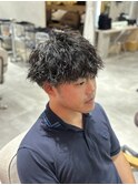 ツイストスパイラル刈り上げマッシュ
