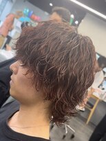 フィフスパーク(fifth PARK) 渋谷メンズマッシュウルフカット緩め波巻きスパイラルパーマ