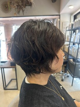 テラス ヘアアンドボタニカル(terrace) terrace岩政/パーマショート/30代40代/姪浜