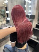 ワンズクロエ 原宿店(ONE's Chloe)&nbsp;くびれヘアアプリコットオレンジハイライトカラーブルーカラー