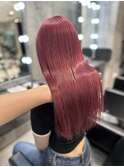くびれヘアアプリコットオレンジハイライトカラーブルーカラー