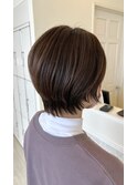 大人可愛いマッシュショートボブ