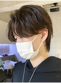 調布センターパートフェザーパーマニュアンスパーマメンズパーマ