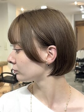 ビュー フクオカ(VIEW FUKUOKA) 小顔に見える顔周り×自然にまとまるショートボブ/髪質改善/前髪