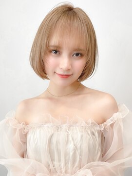 レア 表参道(L'ea) ・大人ガーリーダークアッシュ似合わせカットミディアムレイヤー