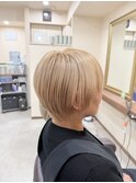 ミルクティーベージュ/ハイトーン/Wカラー/ブリーチカラー