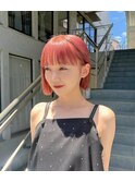 《ピンクオレンジ×オシャレミニボブ》