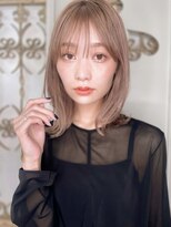 COVER HAIR ACADEMY 北浦和【カバーヘア アカデミー】北浦和西口店【4/6 OPEN(予定)】&nbsp;透明感ハイトーンピンクベージュ/ミディアムレイヤー小顔魅せp