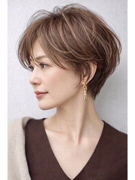 ハーツ(Heart's) 白髪ぼかし脱白髪染め大人ショート40代50代60代