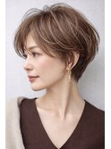 白髪ぼかし脱白髪染め大人ショート40代50代60代