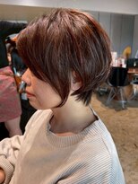 ナチュラル ヘアーデザイニング(Natural hair designing)&nbsp;束感ショートボブ/ふんわりショート/ココアブラウン/髪質改善