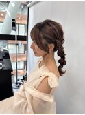 小顔ひし形 レイヤーカット 透明感カラー