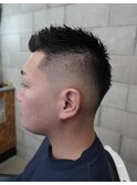 アップバングスキンフェード