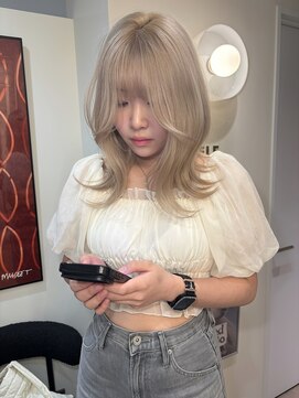 ペレ 原宿(PELE) ダークパープルナチュラルショート夏のヘアアレンジ原宿