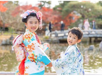 京都ヘアセット着付け専門サロン 夢館 五条店(yumeyakata)の写真/被布や5歳紋付、四ツ身の着付けで特別な日を彩る！ご予約受付中です♪