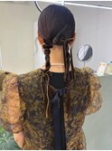 お洋服に合う参列ツインアレンジ