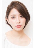 アシメショートエアリーショートグレージュナチュラルボブ