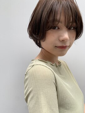 シー バイ ロンド 新宿(Sea by Lond) 【佐藤健太郎】ミルクティーベージュデザインカラー丸みショート