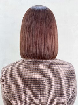 アルバム 銀座(ALBUM GINZA) ピンクブラウン_外ハネボブセクションカラー_ba385222