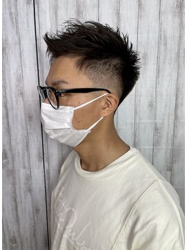 ビューティドレッセヤマノ 池袋パルコ(Beauty Dresse YAMANO) 【MEN'S HAIR】【フェード】【カラー】アップバングフェード